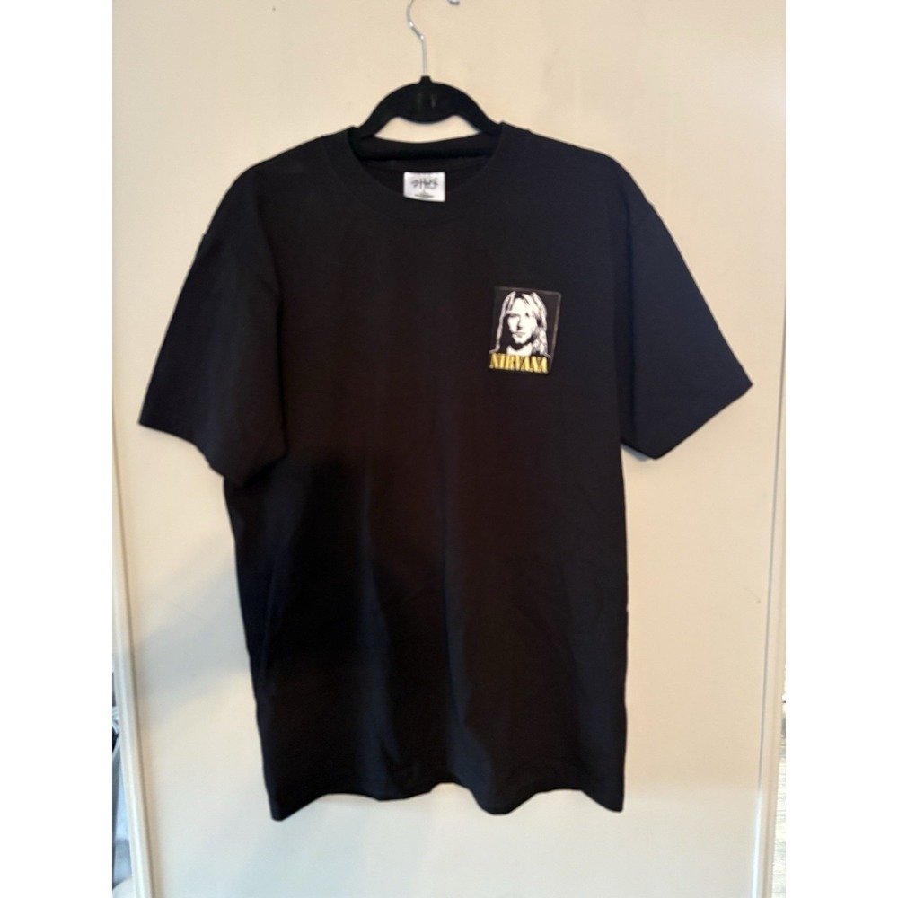 Vintage Black Shaka Tshirt W/Nirvana Patch Sz Lrg